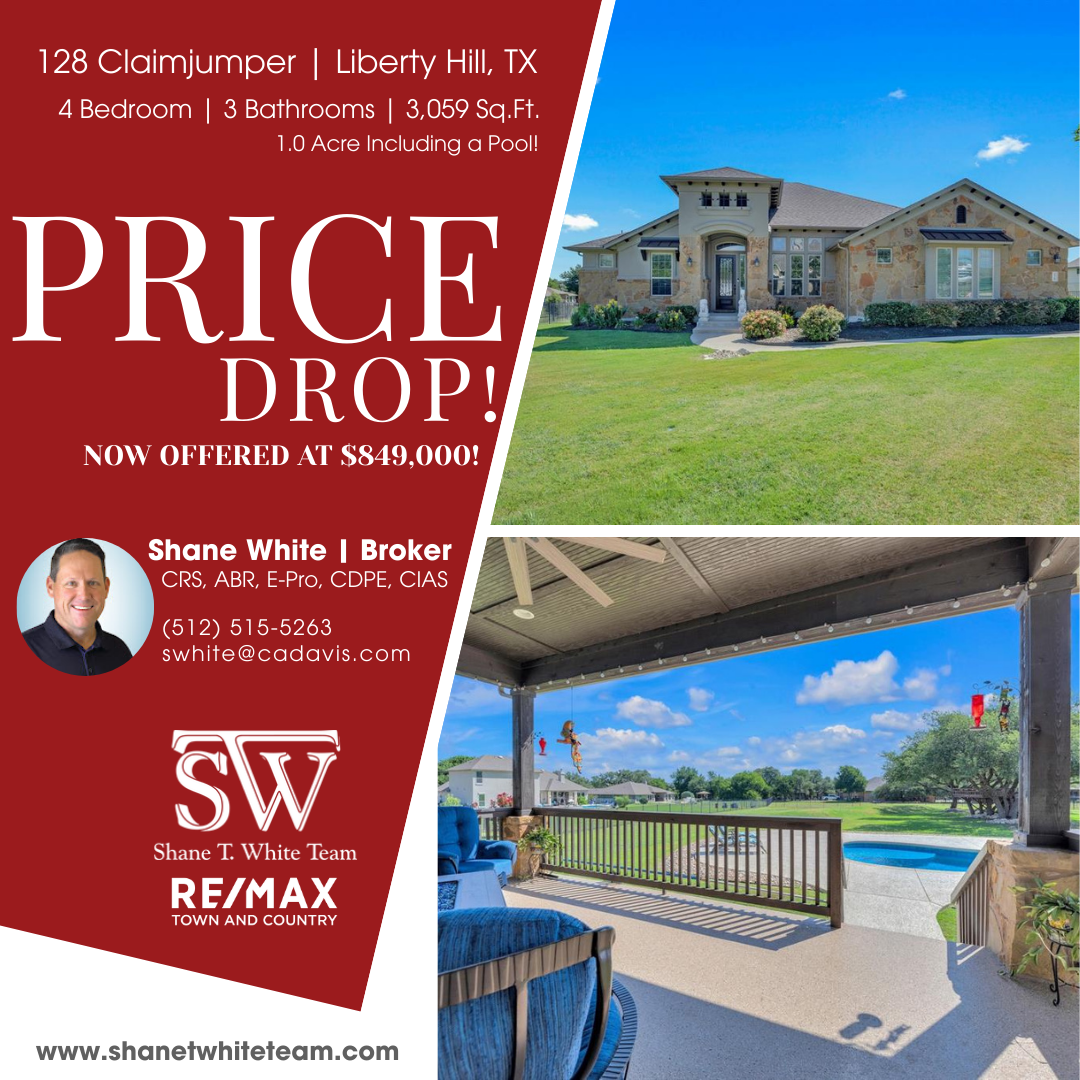 Featured Listing: 128 Claimjumper, Liberty Hill, TX 78642