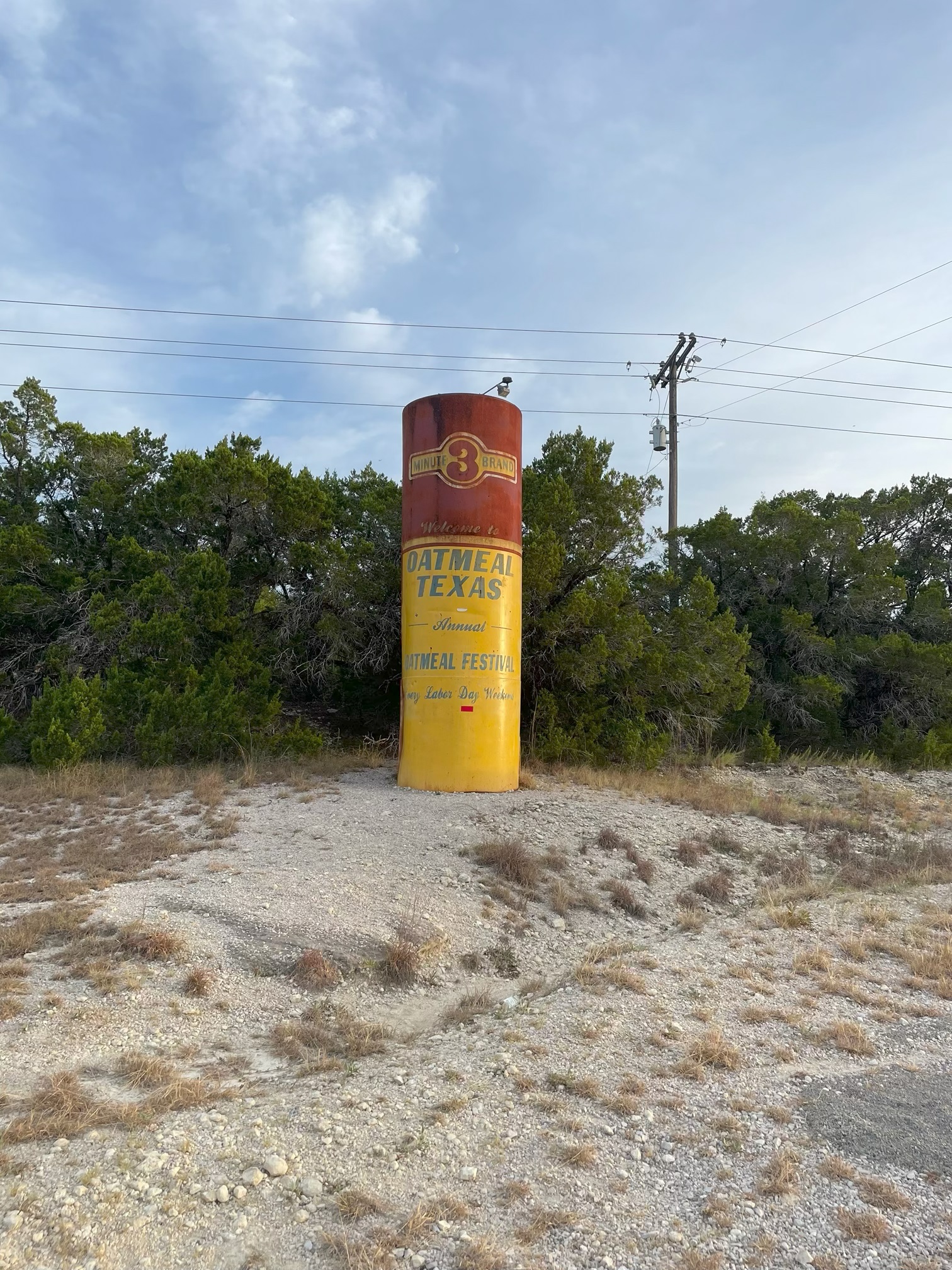 Iconic Oatmeal Can in Oatmeal Texas